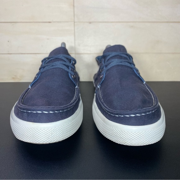 Tretorn Otto Boat Shoes Men's Size 10 Blue Canvas Loafers - Picture 5 of 11